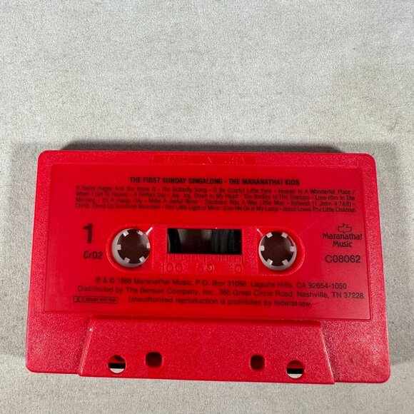 The First Sunday Singalong Maranatha Kids Red Cassette Tape 1986 Christian Songs - Picture 3 of 4
